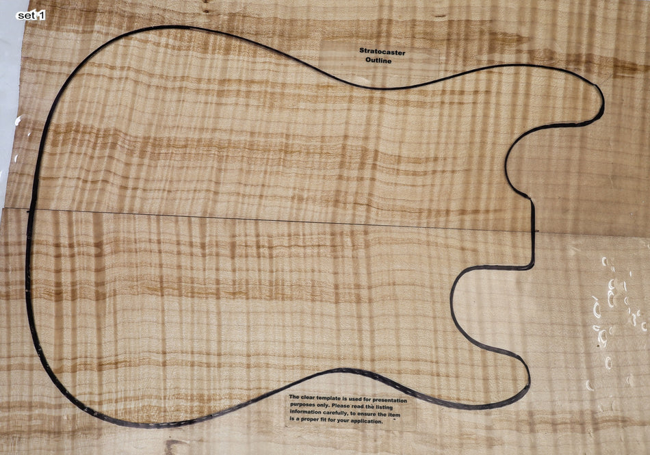 2 Matched Maple Flame Guitar sets 5.5 mm thick (HIGH FIGURE) - Stock# 6-7660