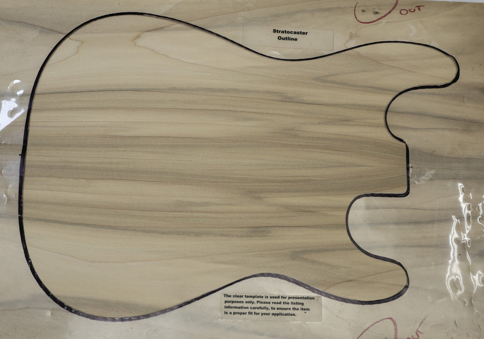 Magnolia body blank, unglued 2pc 47 mm thick (HIGH GRADE) - Stock# 6-7670