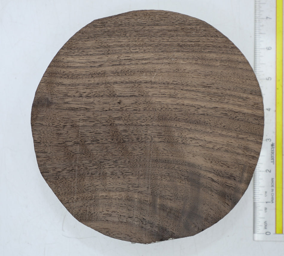 Walnut (Black) Round 6.5" diameter x 1.8" - Stock# 6-7678