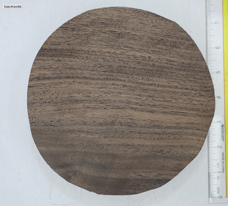 Walnut (Black) Round 6.5" diameter x 1.8" - Stock# 6-7678
