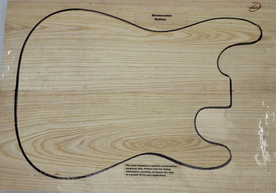 Swamp Ash body blank, unglued 2pc 48 mm thick (Standard) - Stock# 6-7712
