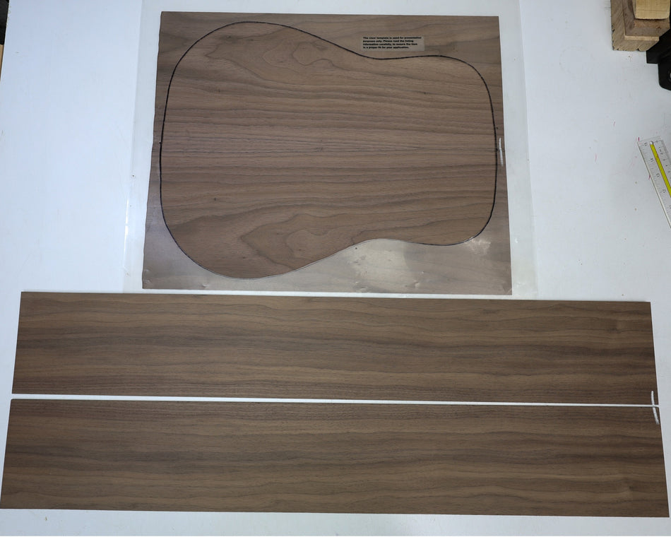 Back & Side set Walnut (Black), Dreadnought - Stock# 6-7736