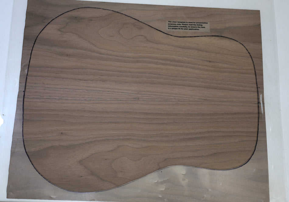 Back & Side set Walnut (Black), Dreadnought - Stock# 6-7736