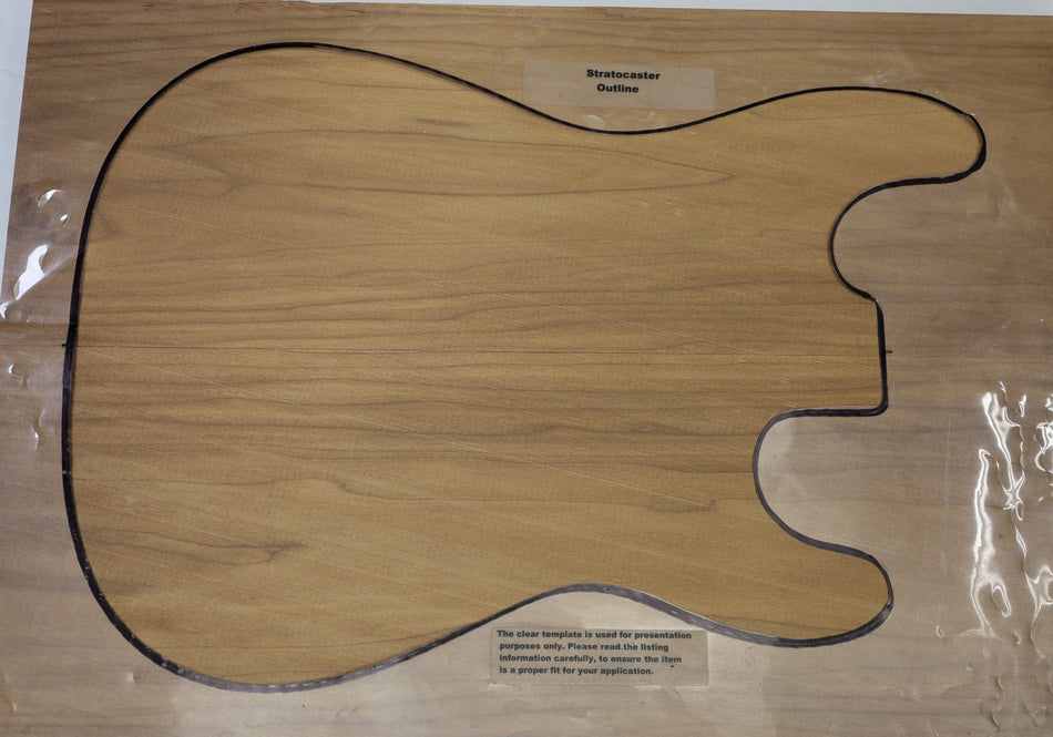 Torrefied Tulip Poplar body blank, unglued 2pc 48 mm thick - Stock# 6-7747