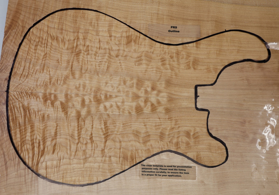 Maple Quilt Archtop set 25 mm thick - Stock# 6-7774