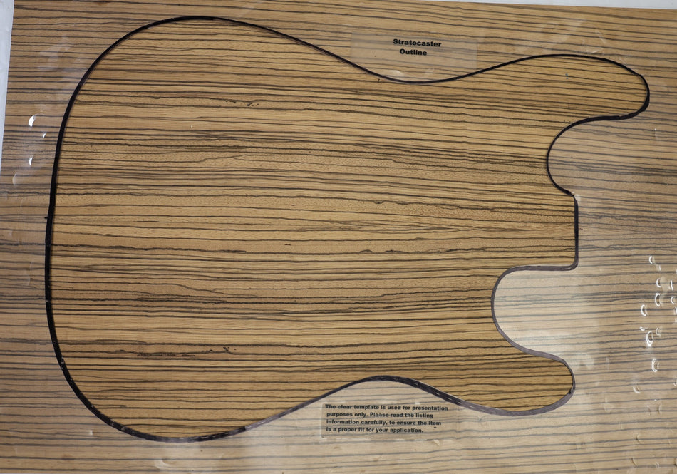 Zebrawood Guitar set 7 mm thick - Stock# 6-7793