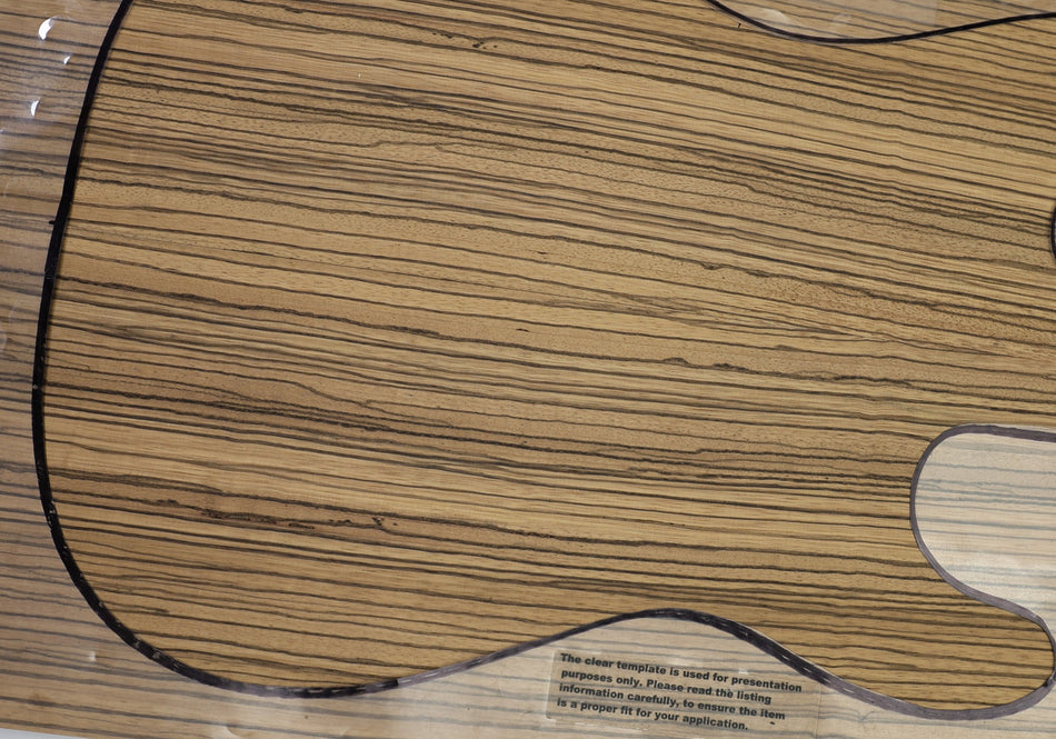 Zebrawood Guitar set 7 mm thick - Stock# 6-7793