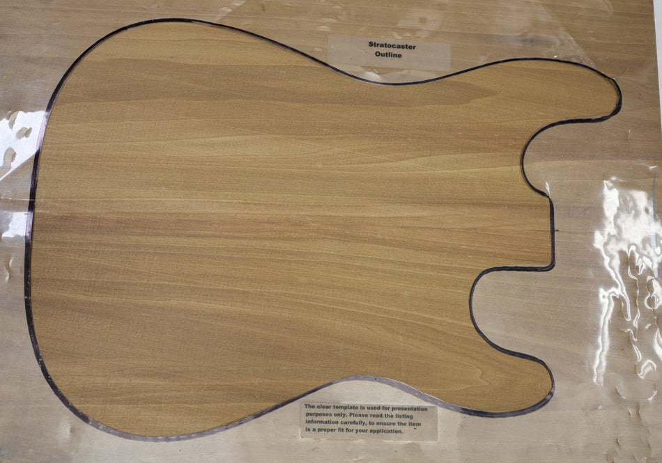 Torrefied Tulip Poplar body blank, unglued 2pc 45 mm thick - Stock# 6-7803