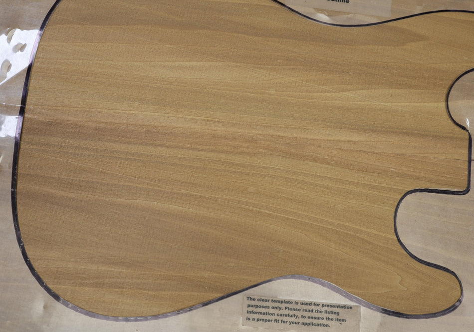 Torrefied Tulip Poplar body blank, unglued 2pc 45 mm thick - Stock# 6-7803