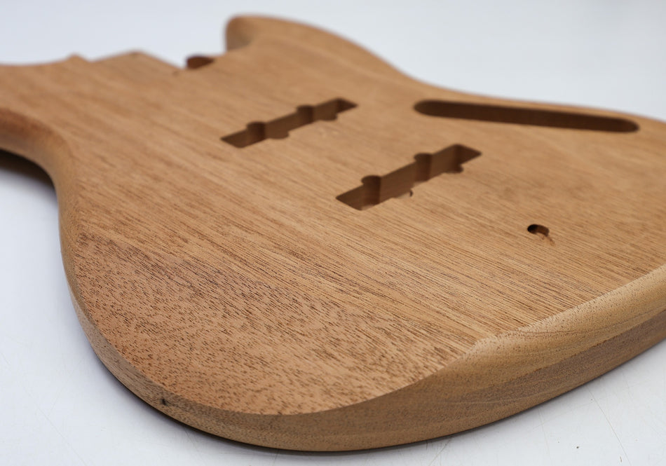 Fijian Mahogany Machined One-piece Jazz Bass body - Stock# 6-7805