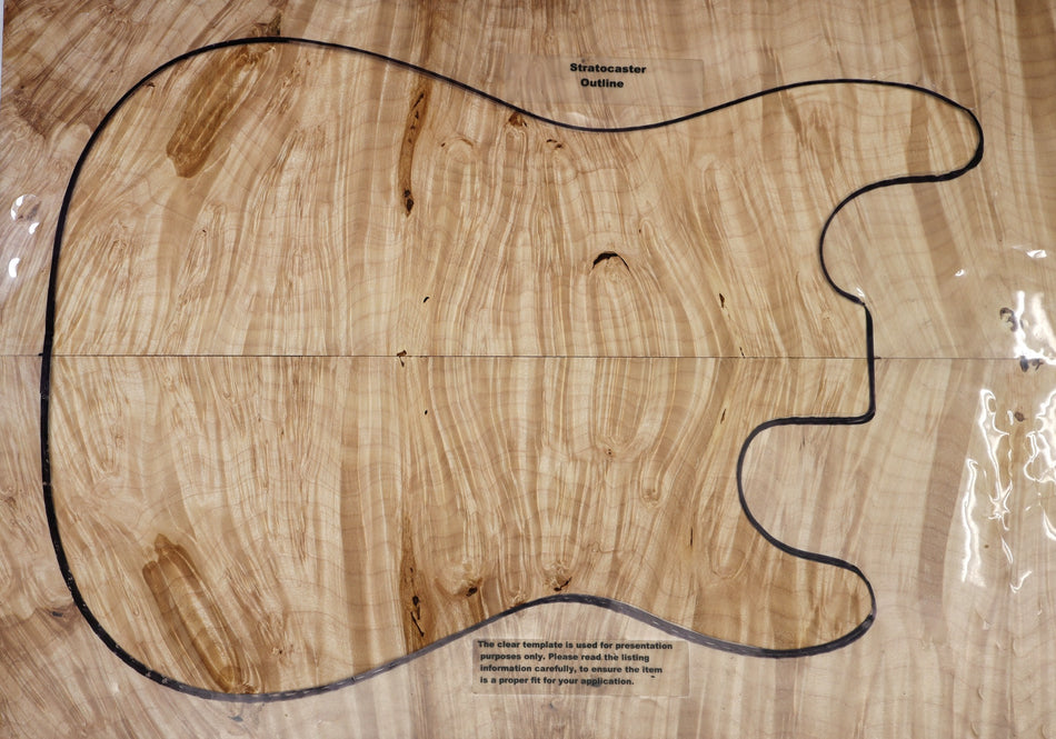 Maple Burl Guitar set 7 mm thick (GREAT FIGURE) - Stock# 6-7809