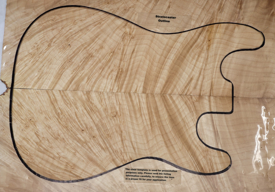 Maple Burl Guitar set 7.5 mm thick (Great Figure) - Stock# 6-7812