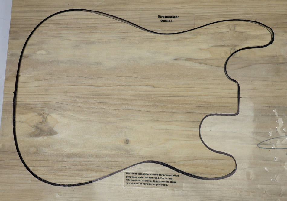 Tulip Poplar body blank, unglued 2pc 46 mm thick - Stock# 6-7816