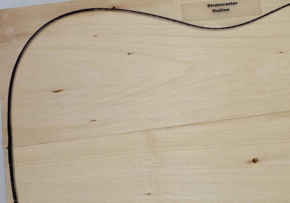 Basswood body blank, unglued 2pc 47.5 mm thick - Stock# 6-7827
