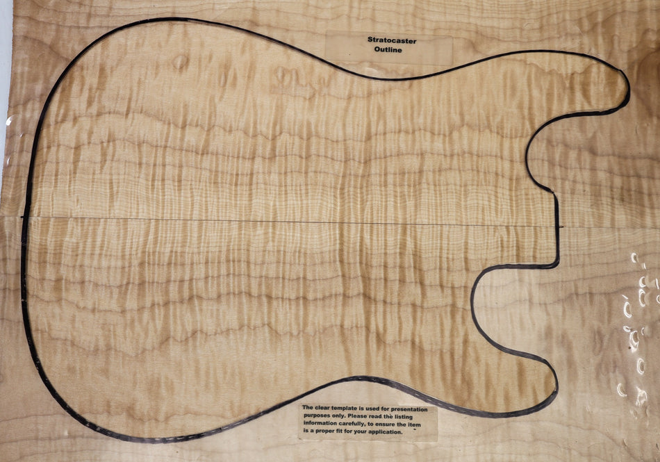 Maple Flame Guitar set 6.5 mm thick (GREAT FIGURE) - Stock# 6-7837