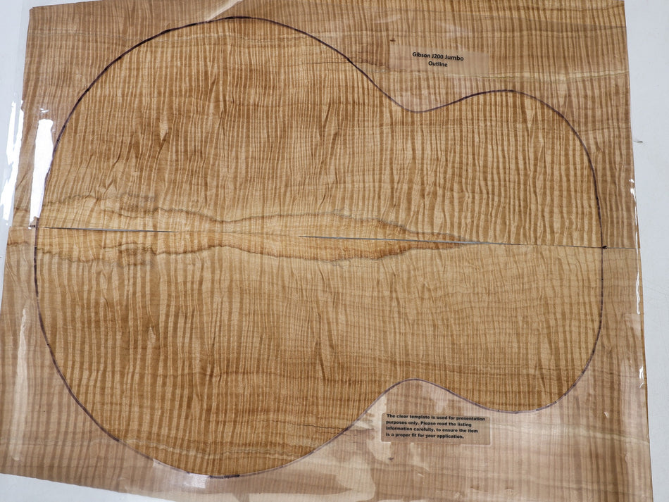 Maple Flame Veneer Set, 0.6mm thick (PREMIUM FIGURE) - Stock# 6-7852