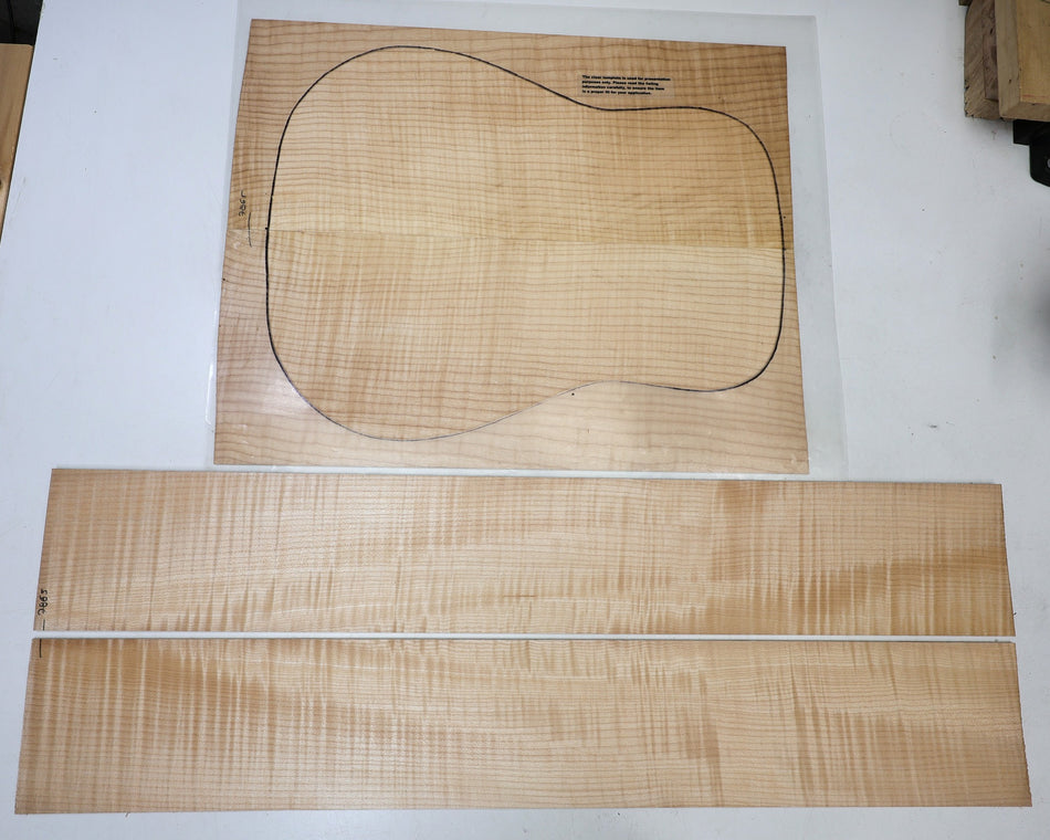 Back & Side set Maple Flame, Dreadnought - Stock# 6-7865