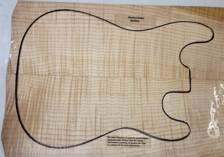 Maple Flame Guitar set 4 mm thick (GREAT FIGURE) - Stock# 6-7885