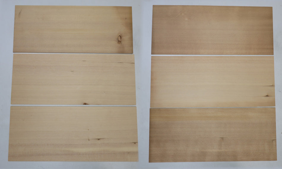 Sitka Spruce, 6 Pieces, each 3.3 * 225 * 510 mm - Stock# 6-7889