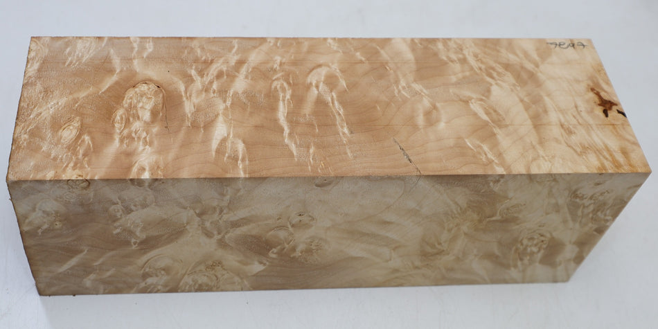 Maple Burl Spindle 111 * 111 * 340 mm - Stock# 6-7897