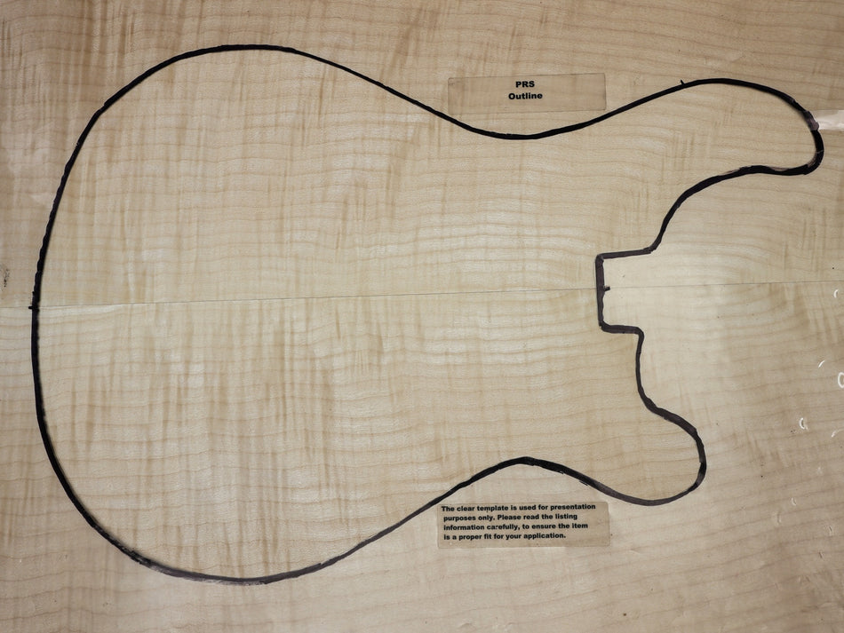 Maple Flame Archtop Guitar set, 24 mm thick (Great Figure) - Stock# 6-7899