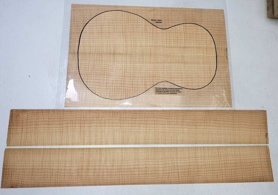 Back & Side set Maple Flame, Parlor (PREMIUM FIGURE) - Stock# 6-7900