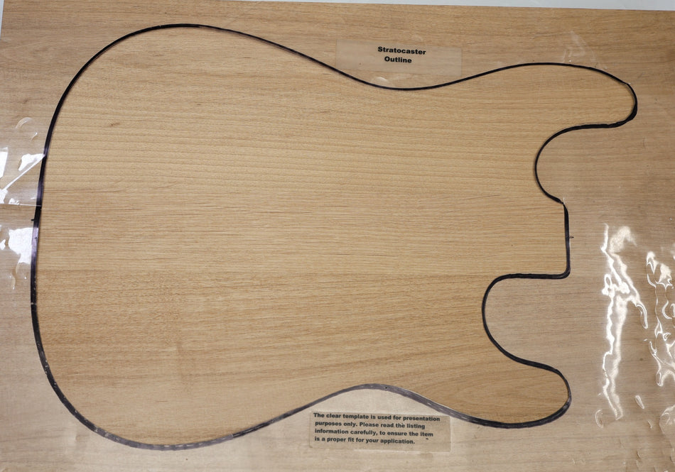 Alder body blank, Glued 3pc, 44 mm thick (+STANDARD) - Stock# 6-7902