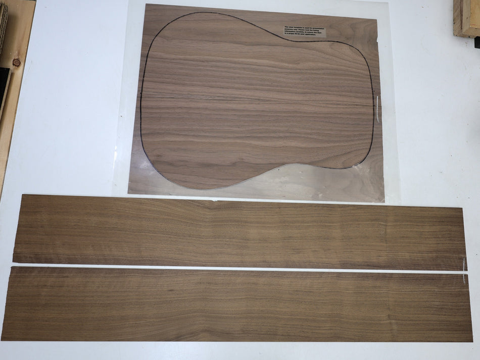 Back & Side set Walnut (Black), Dreadnought - Stock# 6-7904