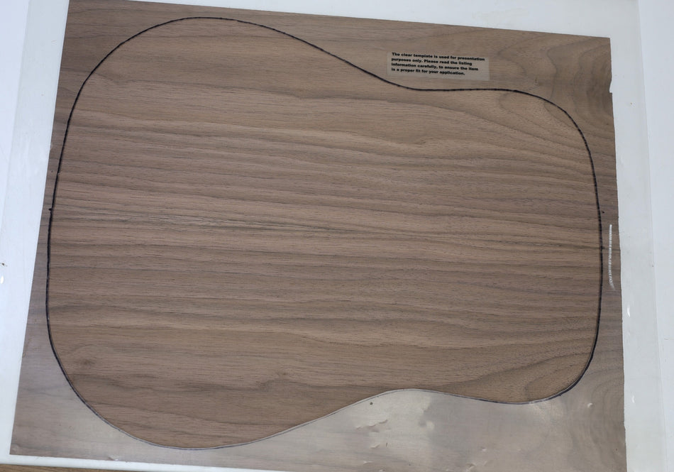 Back & Side set Walnut (Black), Dreadnought - Stock# 6-7904