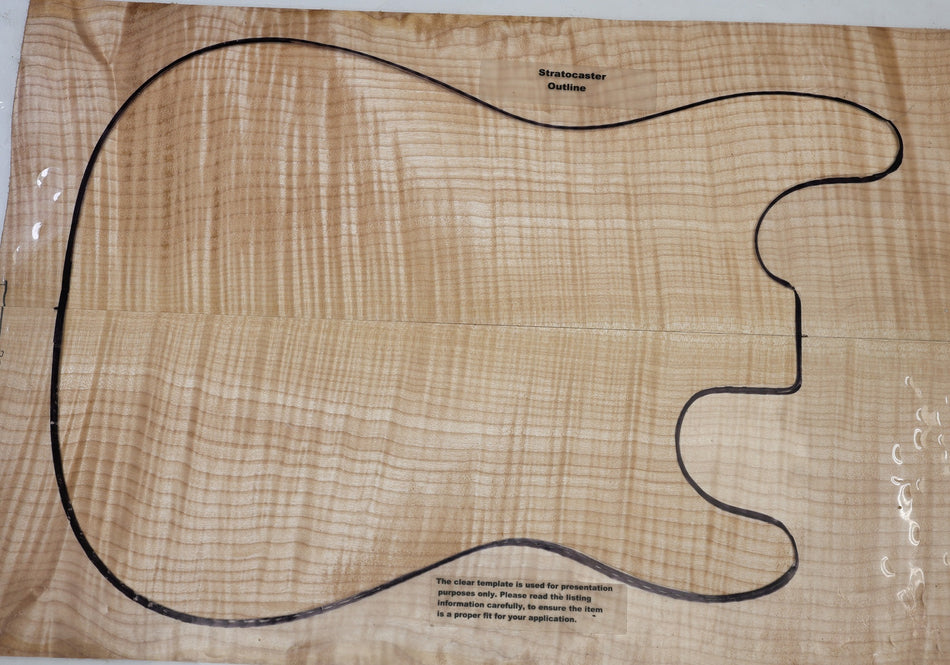 Maple Flame Guitar set 6 mm thick (GREAT FIGURE) - Stock# 6-7909