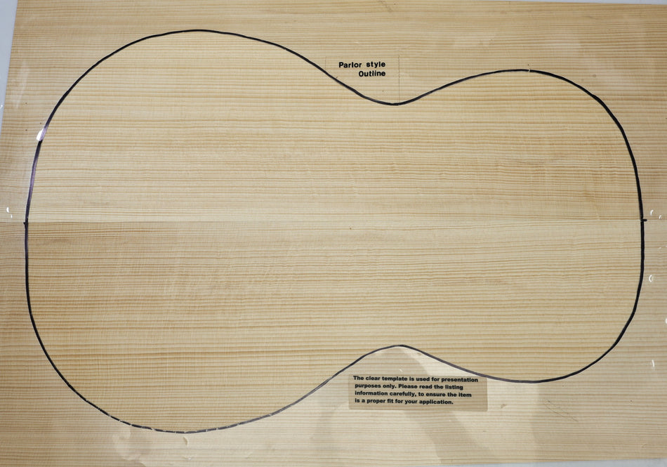 Red Spruce Parlor Guitar Set 3.6 mm thick (+Factory) - Stock# 6-7941