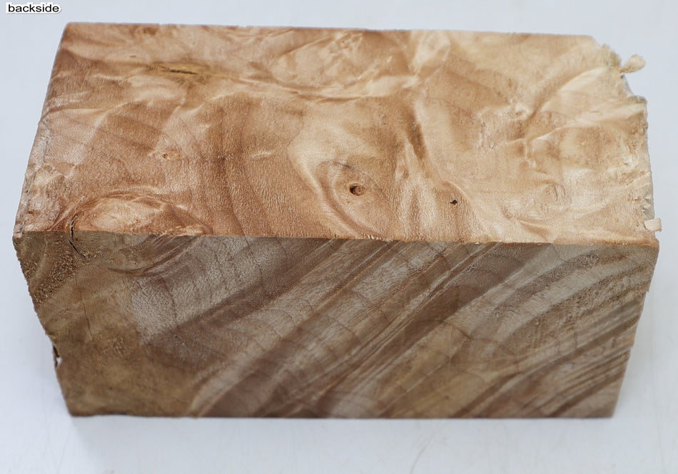 Maple Burl Spindle Square 75 * 75 * 160 mm (GREAT FIGURE) - Stock# 6-7942