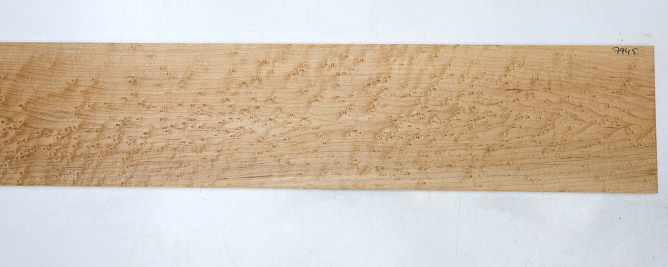 Rock Maple Birdseye Bass Fingerboard 6.6 * 135 * 820 mm unslotted (HIGH FIGURE) - Stock# 6-7945