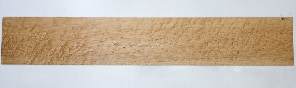 Rock Maple Birdseye Bass Fingerboard 6.6 * 135 * 820 mm unslotted (HIGH FIGURE) - Stock# 6-7945