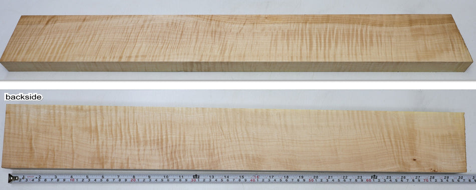 Maple Flame Neck Blank 28 * 103 * 755 mm (Great Figure) - Stock# 6-7948