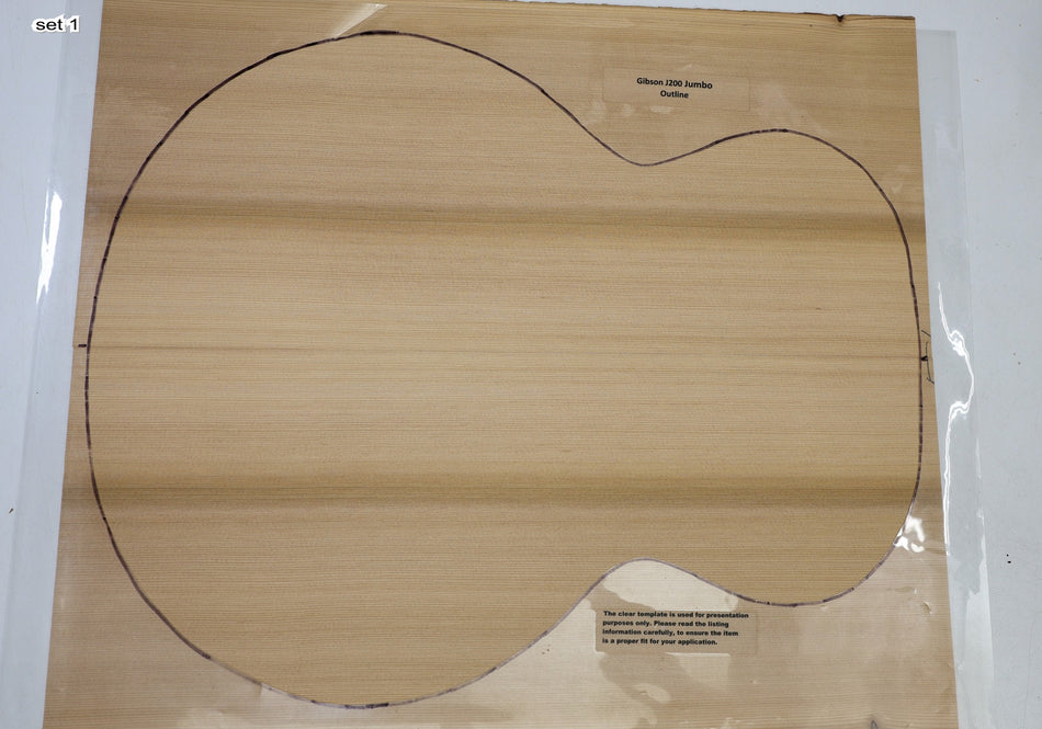 Red Cedar Jumbo, 2 Guitar Sets, 3.8 mm thick (Professional) - Stock# 6-7955