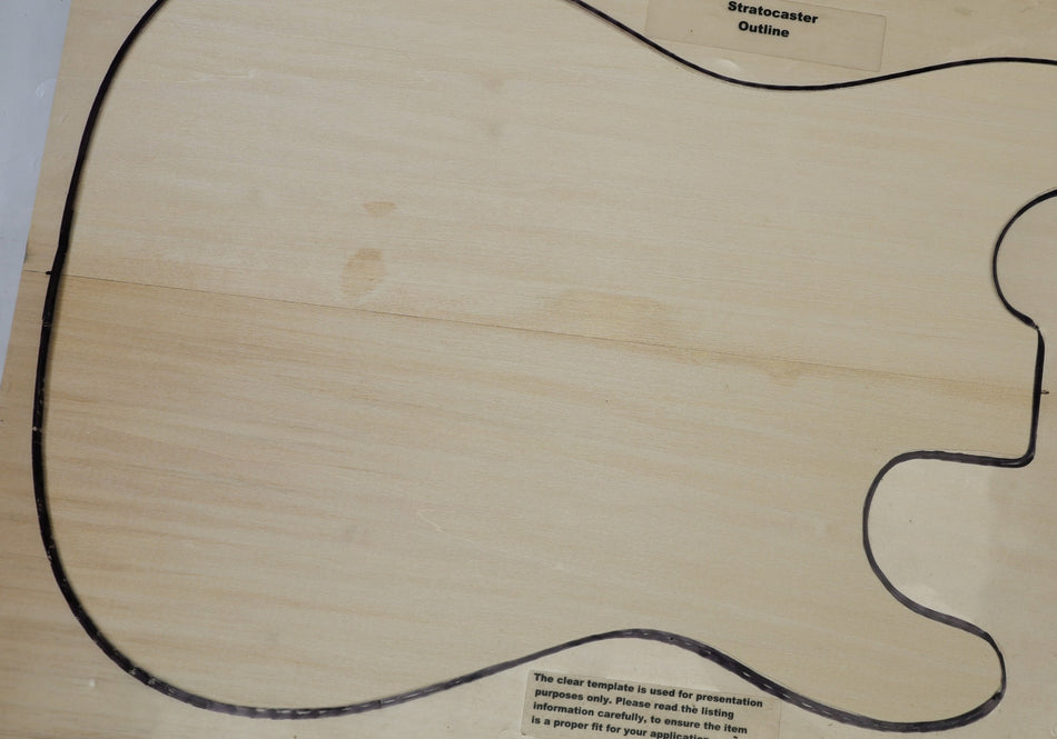 Basswood body blank, unglued 2pc 44 mm thick (Standard, Light) - Stock# 6-7958
