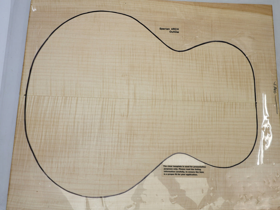 Maple Flame Archtop Guitar set, 25 mm thick (Great Figure) - Stock# 6-7965