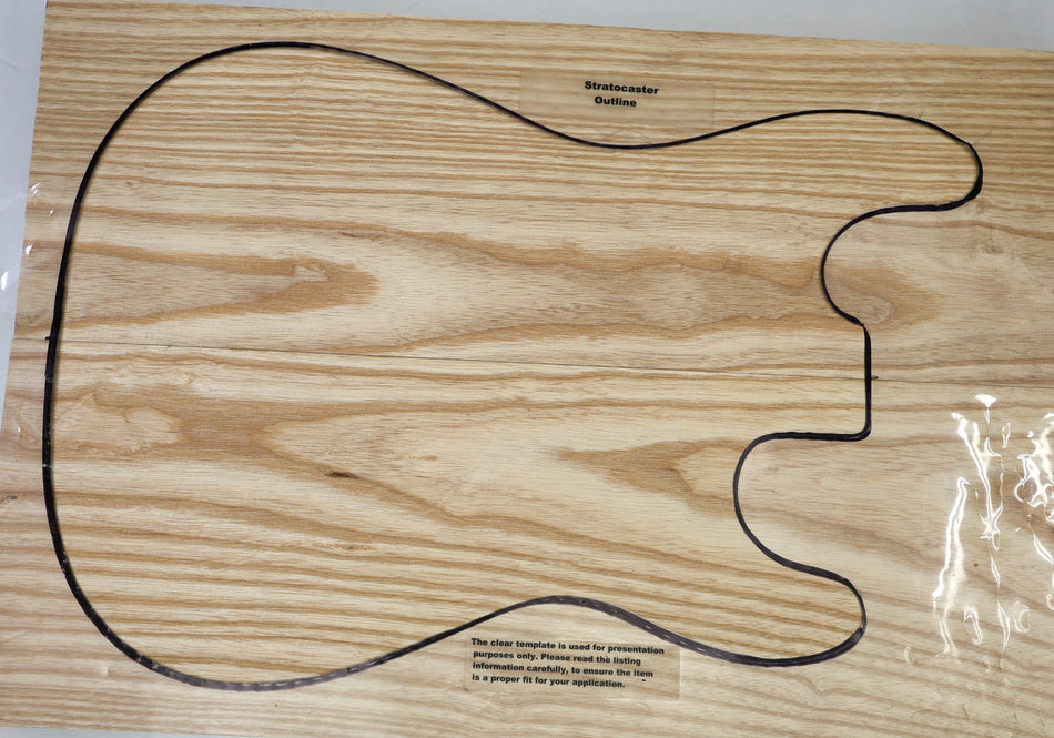 White Ash body blank, unglued 2pc 48 mm thick (Standard) - Stock# 6-7970