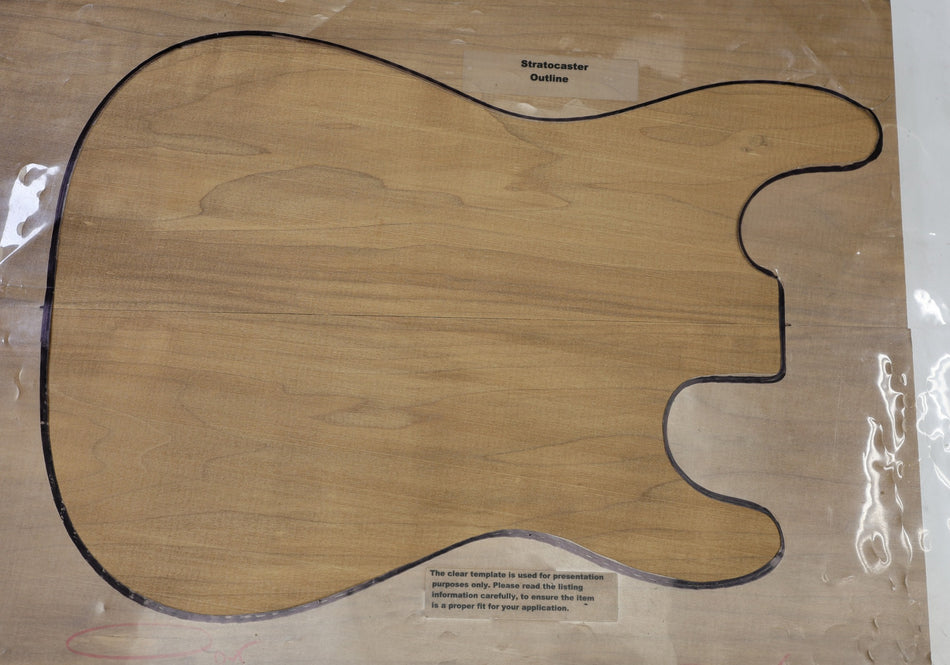 Torrefied Tulip Poplar body blank, unglued 2pc 47 mm thick - Stock# 6-7971