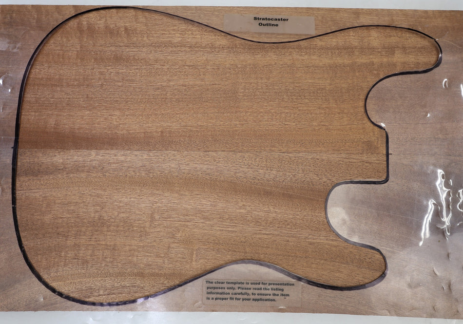Sapele body blank, unglued 2pc 44mm thick (+STANDARD) - Stock# 6-7974