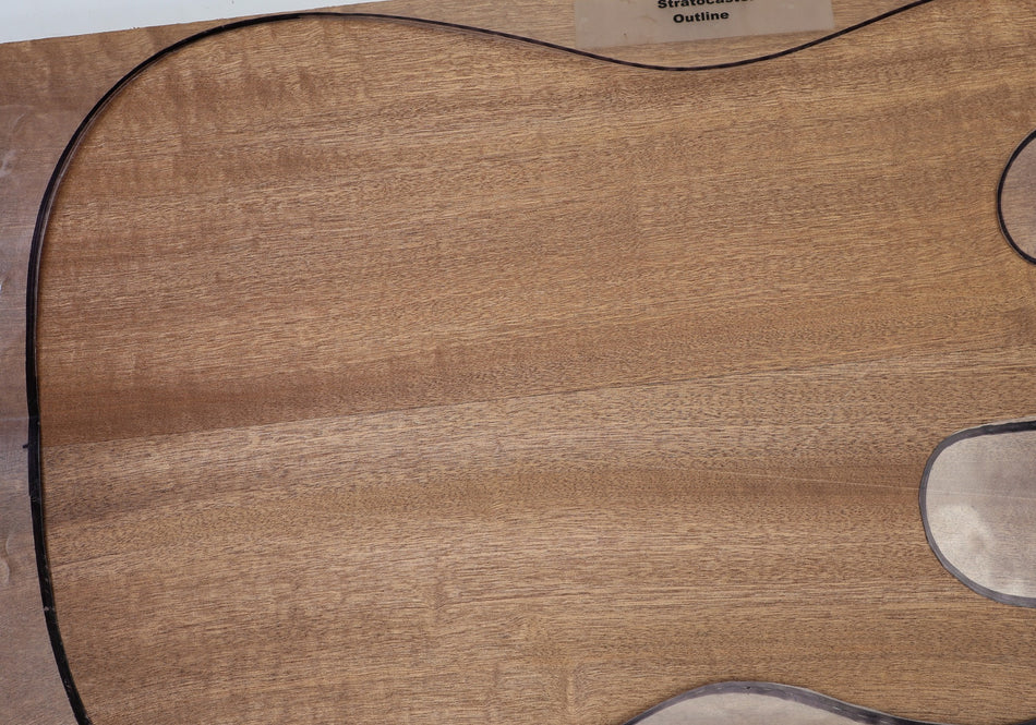 Sapele body blank, unglued 2pc 44mm thick (+STANDARD) - Stock# 6-7974