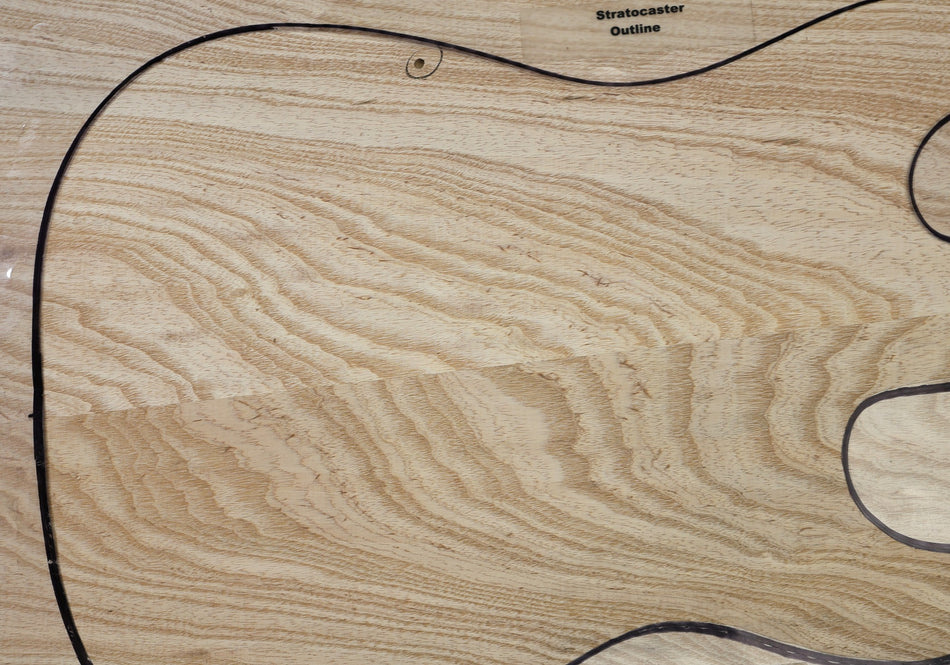 Swamp Ash body blank, unglued 2pc 44mm thick (2nd) - Stock# 6-7975