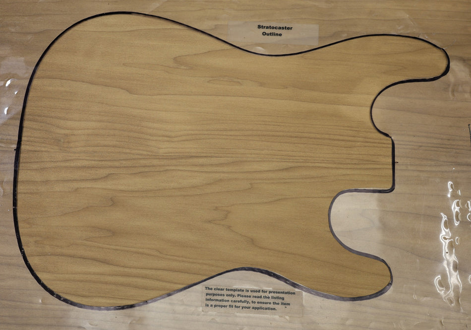 Torrefied Tulip Poplar body blank, unglued 2pc 46 mm thick - Stock# 6-8001