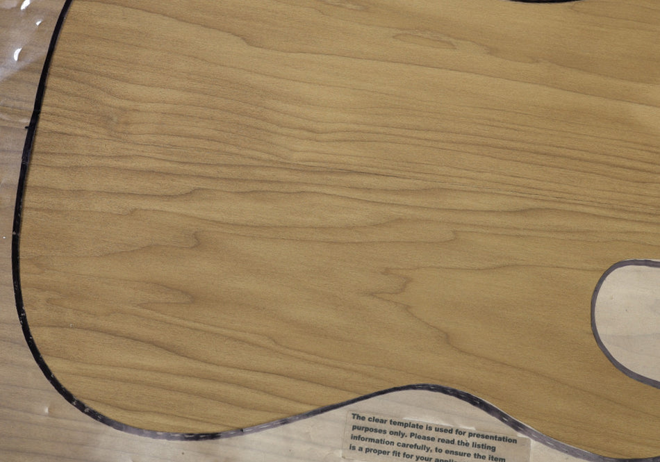 Torrefied Tulip Poplar body blank, unglued 2pc 46 mm thick - Stock# 6-8001