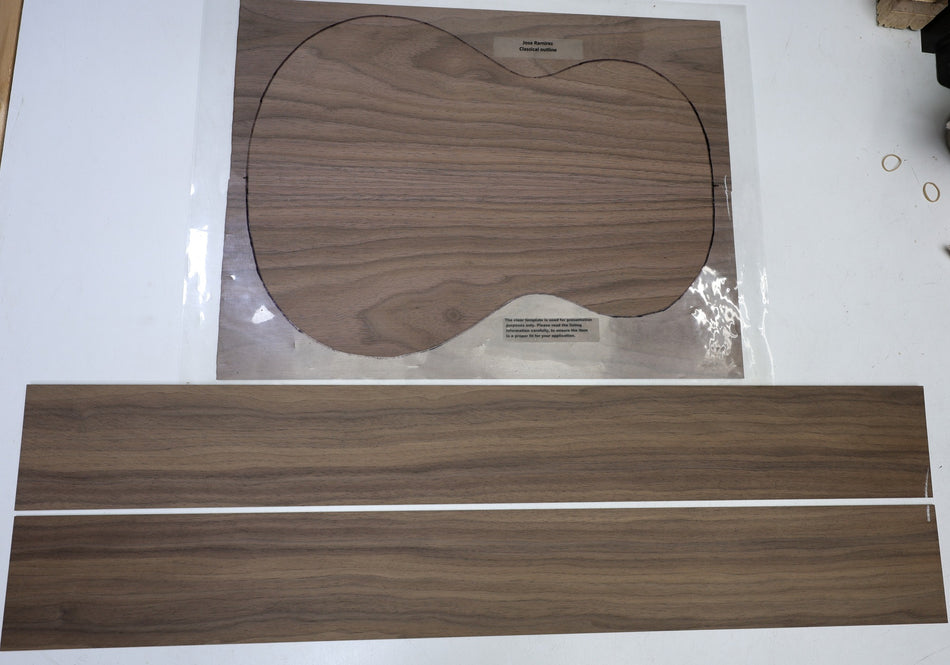 Back & Side set Walnut (Black), Classical (+STANDARD) - Stock# 6-8058