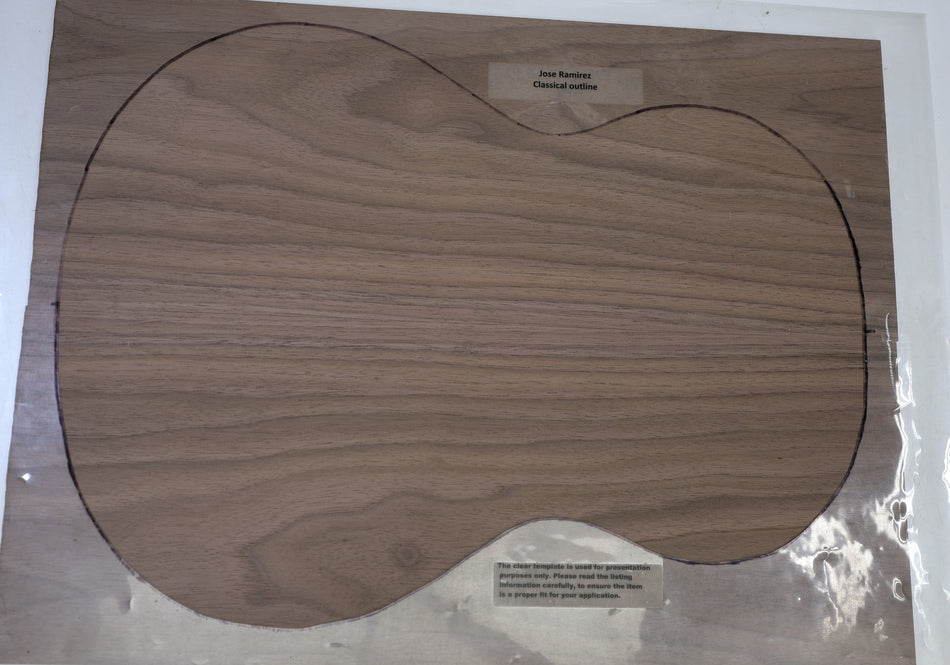 Back & Side set Walnut (Black), Classical (+STANDARD) - Stock# 6-8058