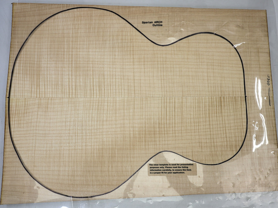 Maple Flame Archtop Guitar set 24 mm thick (Great Figure) - Stock# 6-8065