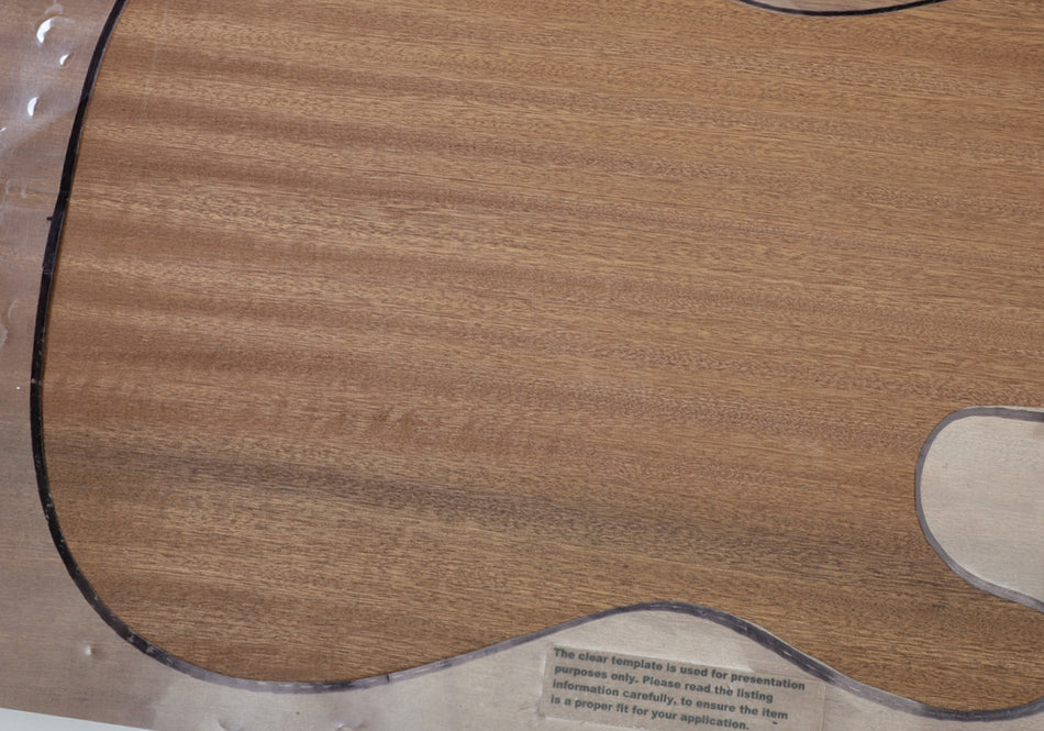 Sapele body blank, One piece 44 mm thick (HIGH GRADE) - Stock# 6-8066