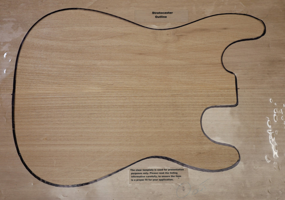 Alder body blank, unglued 2pc, 45 mm thick (+STANDARD. Light) - Stock# 6-8088